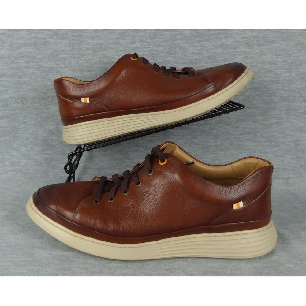 Samuel Hubbard Featherlight Fast Shoes Mens 11 XW Brown Cognac Leather Sneakers